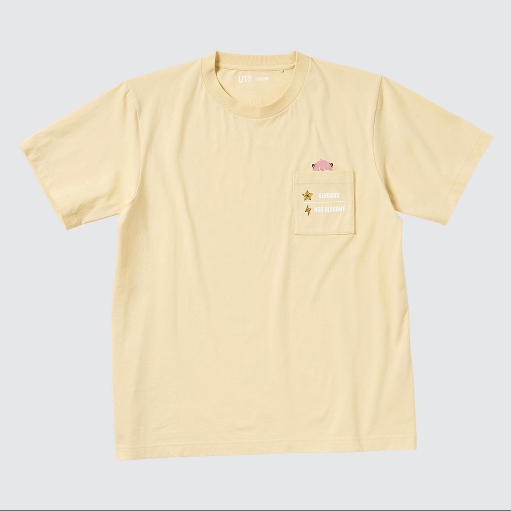 UNIQLO｜SPY X FAMILY Anya UT Short Sleeve Graphic T-Shirt Yellow Sz S/M NWT